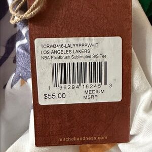 Mitchell & Ness White Los Angeles Lakers Tee
